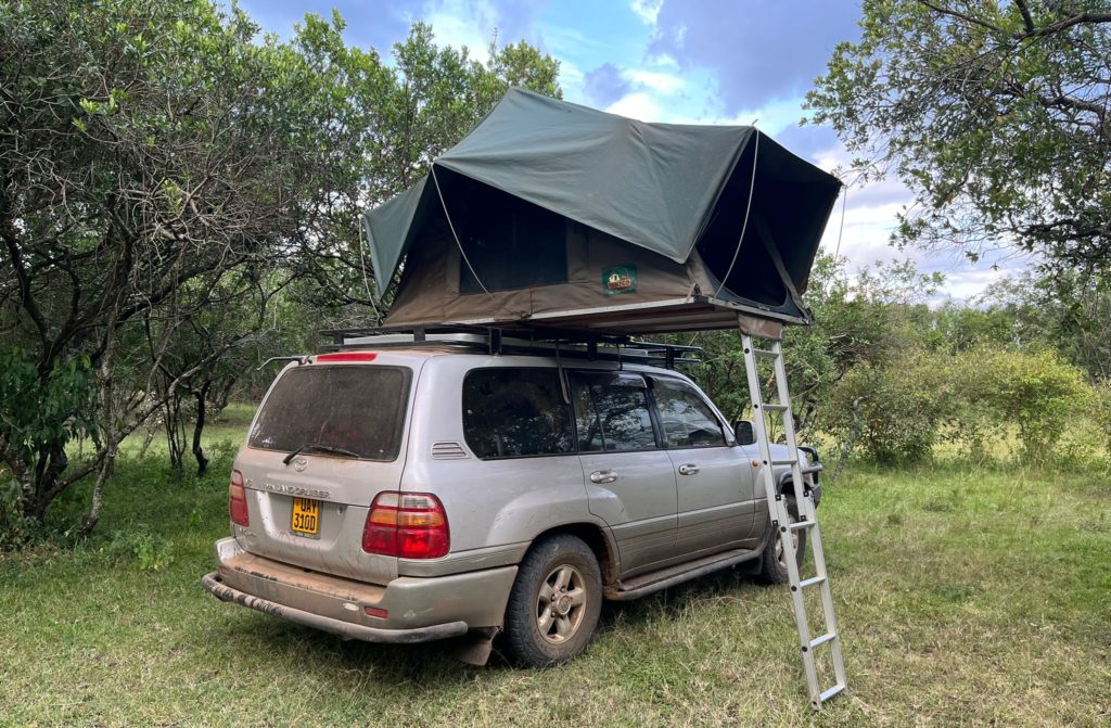 Car rental with rooftop tent in  east Africa