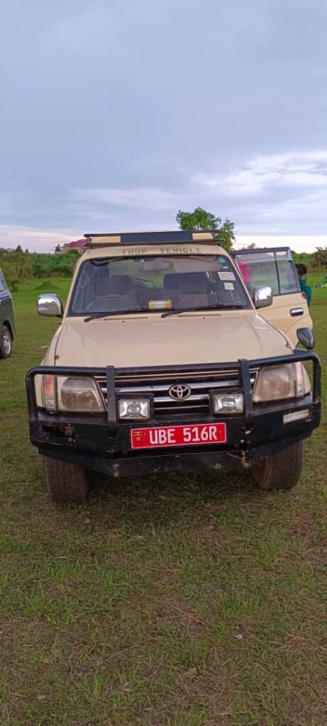 Affordable Land cruiser car rental with a pop up roof in Uganda up roof in Uganda